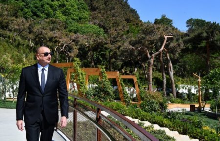 Prezident “Çəmbərəkənd” parkında yaradılan şəraitlə tanış oldu - FOTOLAR